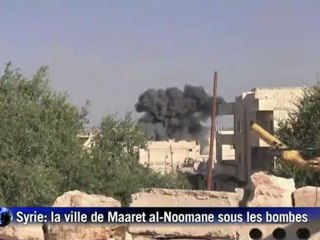 Syrie: la ville stratégique de Maaret al-Noomane sous les bombes