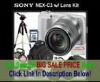 [BEST PRICE] Sony Alpha NEX-C3 Digital Camera (Silver) with Sony E-Mount 18-55mm Lens   SSE Professional Package. Includes: 0.45x Wide Angle Lens, 2x Telephoto lens, 3 Piece Filter Kit (UV,CPL,FLD,) 16GB SDHC Memo
