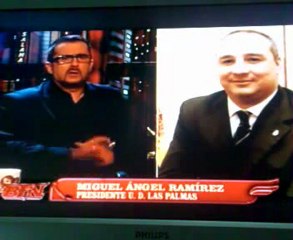 Buenafuente con Miguel Angel Ramirez, presidente de la UD  Las Palmas