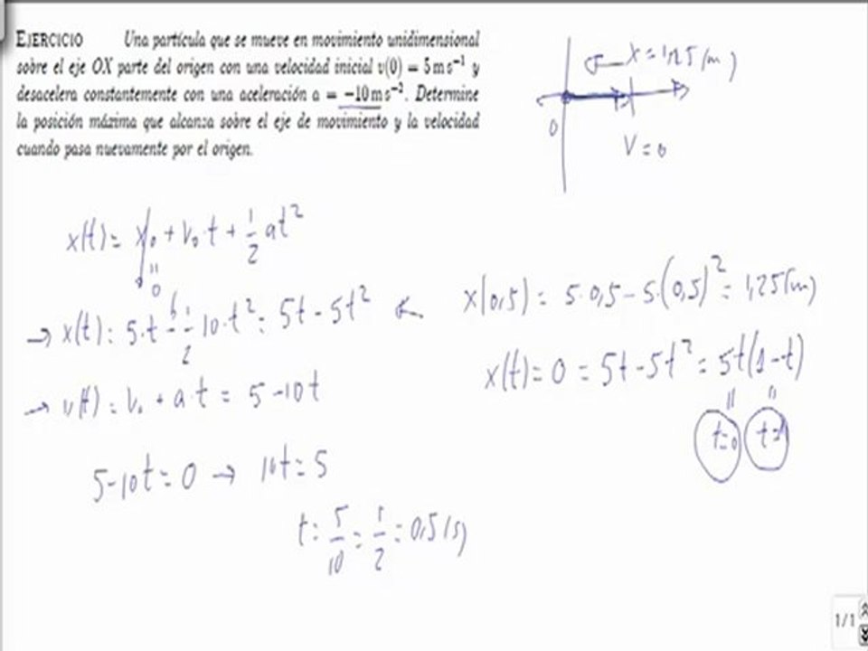 Problema resuelto de cinematica 10
