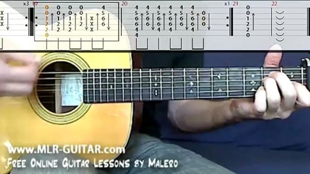 Video-Tab My Sweet Lord - Cours Malero-Guitare.fr