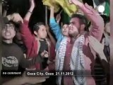 Celebrations in Gaza City as ceasefire with... - no comment
