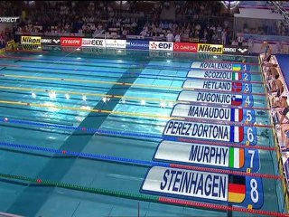 finale 50m brasse (H) F. Manaudou et Perez Dortona (ChE pb 2012)
