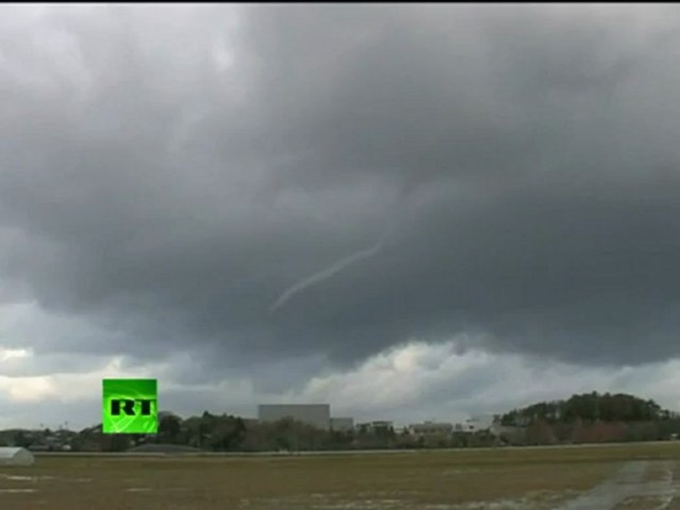 Dramatic tornado video: Rare twin twisters sweep through Japan