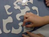 grey board 2D puzzle sample cutting plotter