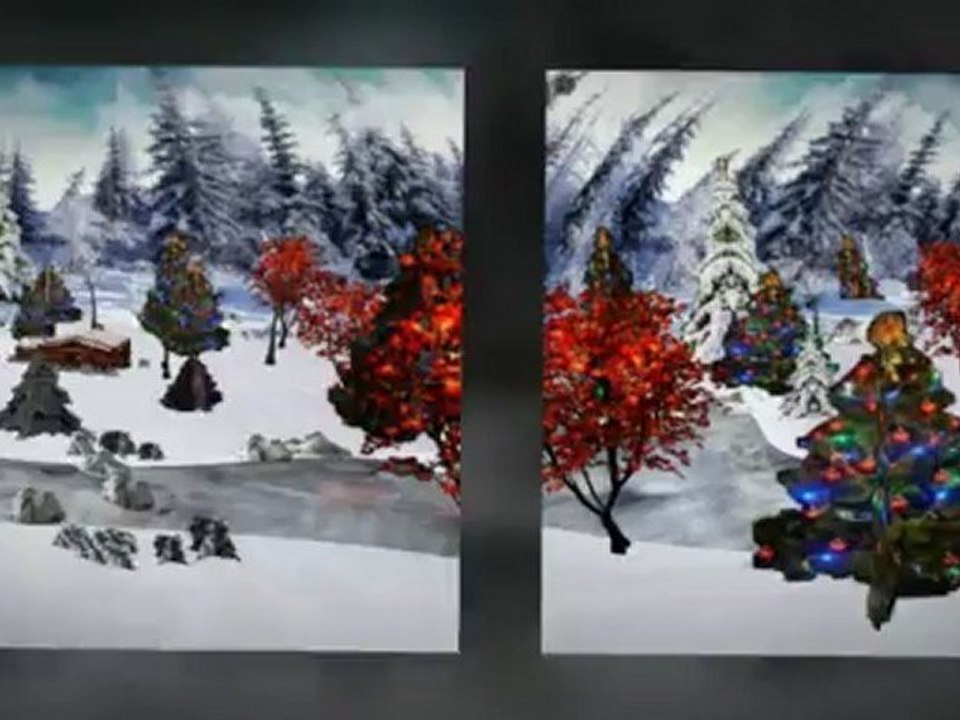 Snow Xmas Lodge In Fog