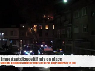 Maubeuge : Un violent incendie fait rage dans un immeuble du centre-ville