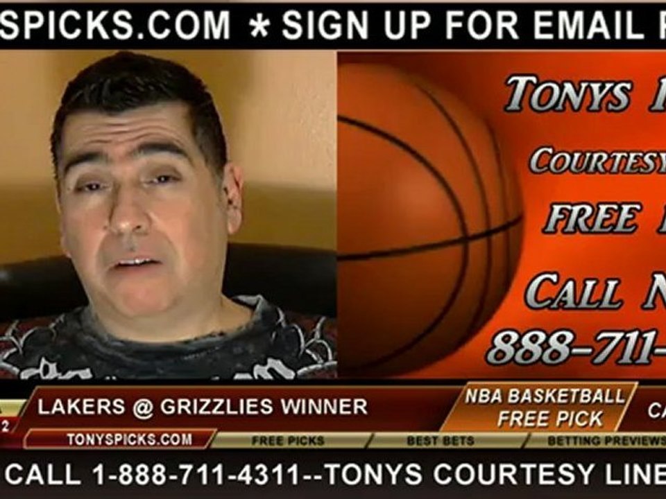 LA Lakers versus Memphis Grizzlies Pick Prediction NBA Pro Basketball Betting Odds Preview 11-23-2012