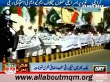 MQM demonstrations against Israeli aggression on Gaza in Karachi