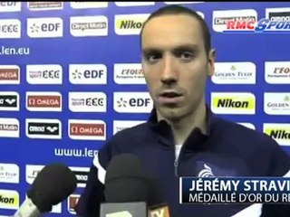 Florent Manaudou et Jérémy Stravius, champions d'Europe du relai 4X50