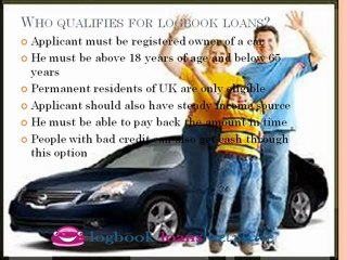 What are Logbook Loans and its process?