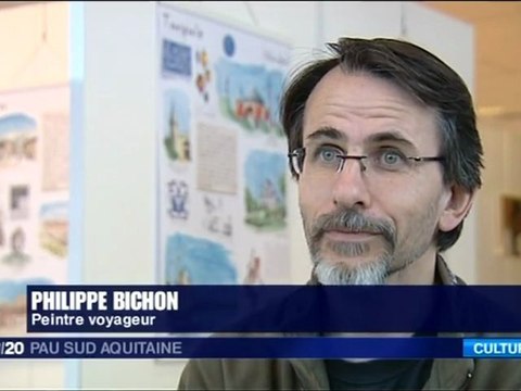 France3 Pau - Philippe Bichon - exposition mediatheque Pau