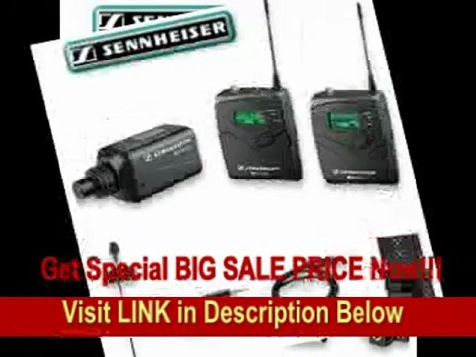 [SPECIAL DISCOUNT] Sennheiser EW 100-ENG G2 Wireless Lavalier Microphone System, with BodyPack Transmitter,Plug-on Transmitter, Camera Receiver Included