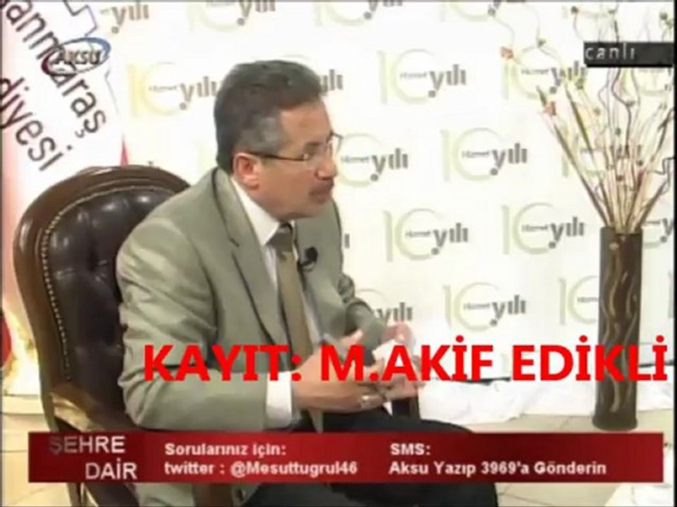 Mustafa POYRAZ Şehre Dair AKSU TV Programı 19 Kasım 2012 2.BÖLÜM