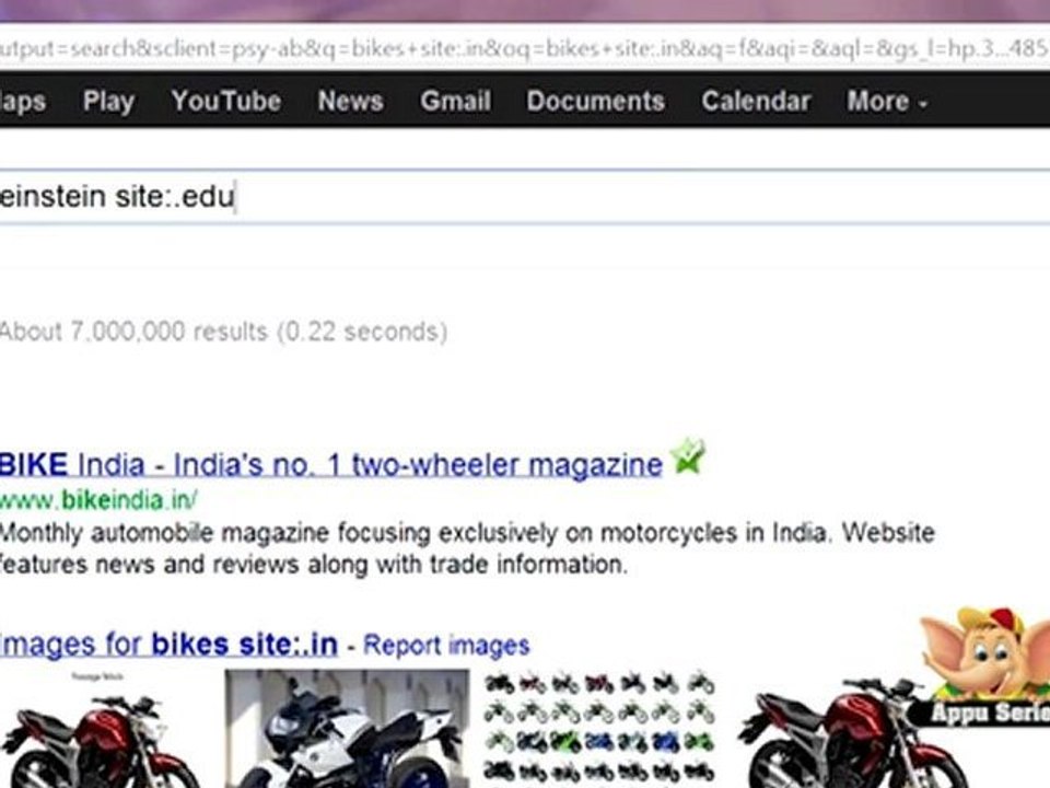 Google Search Tip 07 - Search within a Domain
