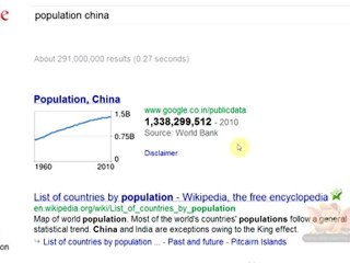 Google Search Tip 27 - Check Population