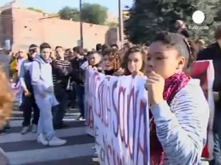 Jornada de manifestaciones en Roma