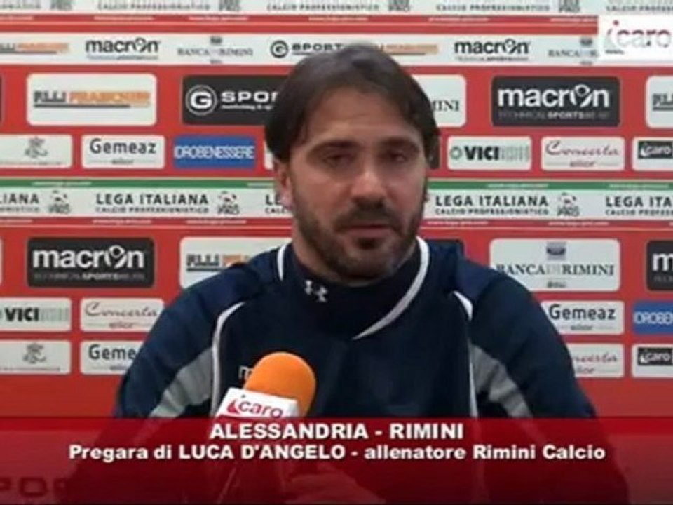 Icaro Sport. Alessandria-Rimini, la vigilia di Luca D'Angelo