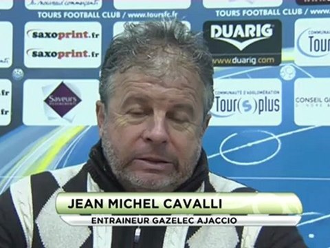 Conférence de presse Tours FC - GFC Ajaccio : Bernard BLAQUART (TOURS) - Jean-Michel CAVALLI (GFCA) - saison 2012/2013