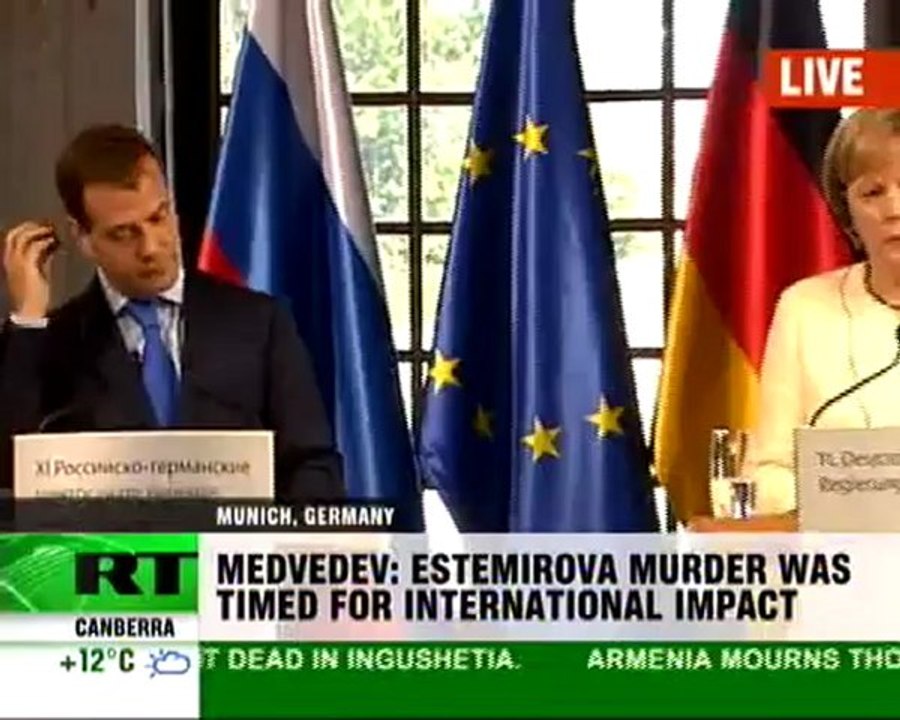 Medvedev and Merkel talk money