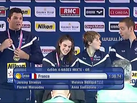 podium relais 4x50m 4 nages (Mixte) (ChE pb 2012)