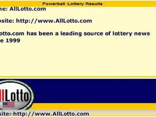 Powerball Lottery Drawing Results for November 24, 2012