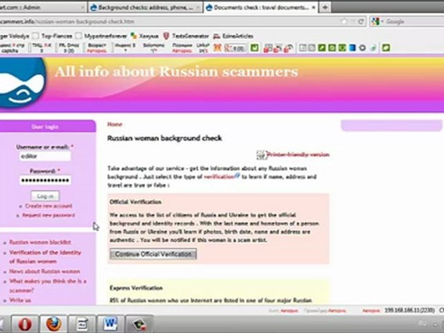 ⁣Russian scammers