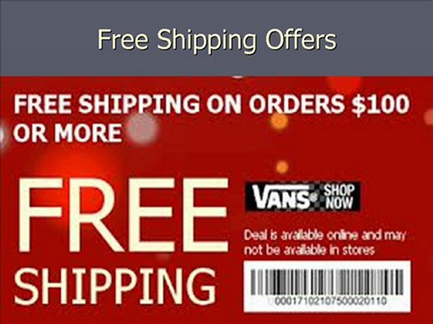 coupons on vans
