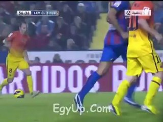 ميسى يقود برشلونة للفوز على ليفانتى برباعية نظيفة ويوسع الفارق مع الريال مدريد الى 11 نقطة