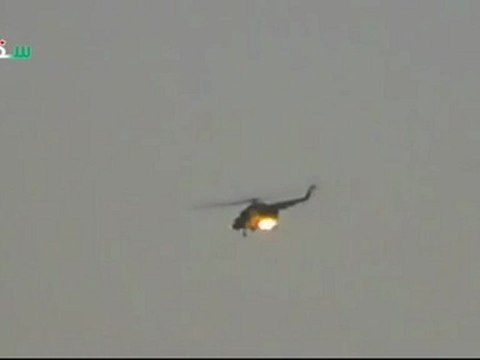 Syrian Army Helicopter Hunting Rebels