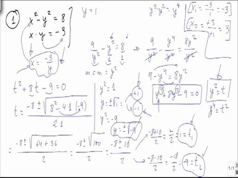 Ejercicios resueltos de sistemas de ecuaciones no lineales problema 1