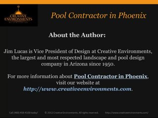 Pool Contractor in Phoenix - Top Five Things You Need to Cover Before Signing a Contract