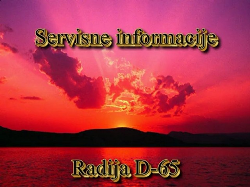 Servisne informacije radija D-65 za 26.Novembar 2012