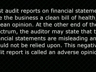 What does an audit report contain?