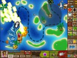 BTD5 Bloons Tower Defense 5 Walkthrough - Hard Mode - Track 4 - 0 Lives Lost