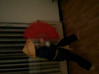 fils et son éventails