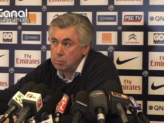 Conférence de presse de Carlo Ancelotti avant ASSE-PSG