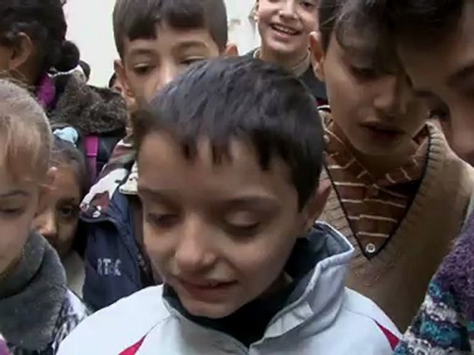 Kleine Schüler mit große Hoffnungen in Syrien