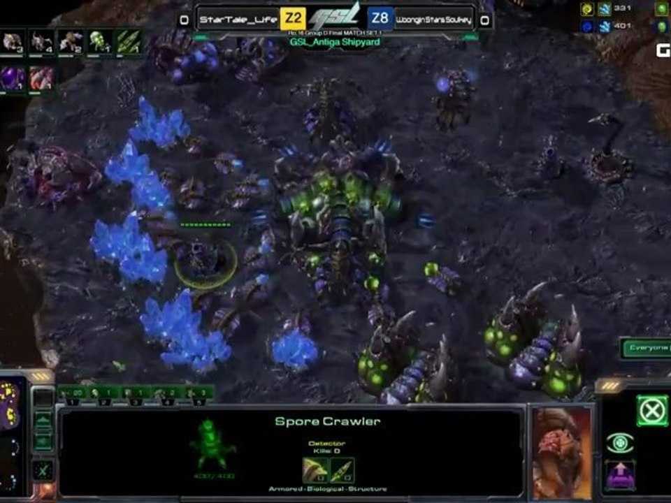 2012 GSL S5 CodeS RO16 StarTale_Life[Z] VS Woongjin_Soulkey[Z] Set1