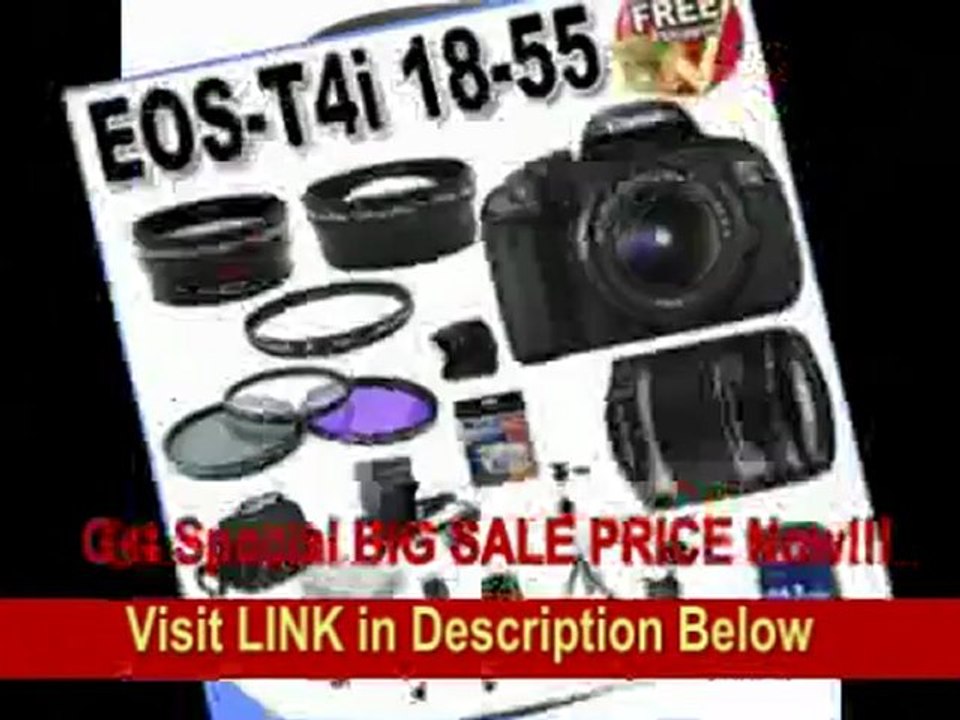 [FOR SALE] Canon EOS Rebel T4i 18.0 MP CMOS Digital SLR with 18-55mm EF-S IS II Lens & Canon 55-250IS Lens + 58mm 2x Telephoto lens + 58mm Wide Angle Lens (4 Lens Kit!!!!!!) W/32GB SDHC Memory+ 2 Extra Batteries