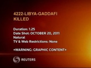 Images du corps de Mouammar Kadhafi