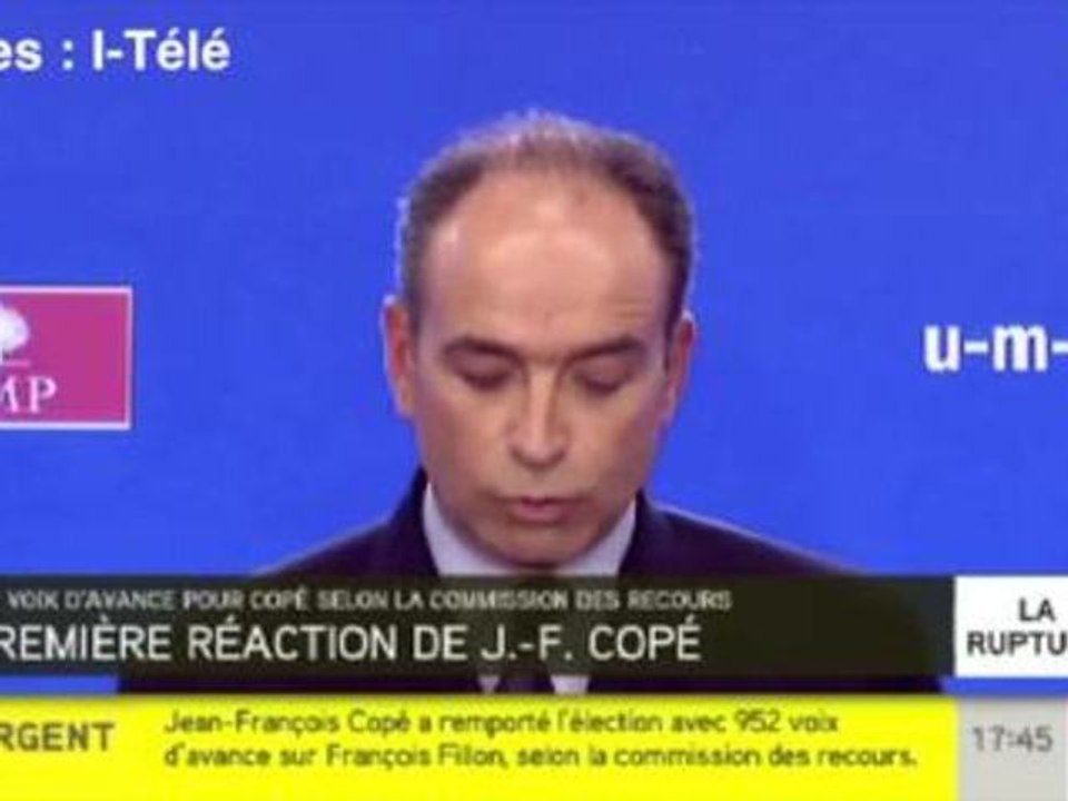 Jean-François Copé : "nous avons besoin" de François Fillon