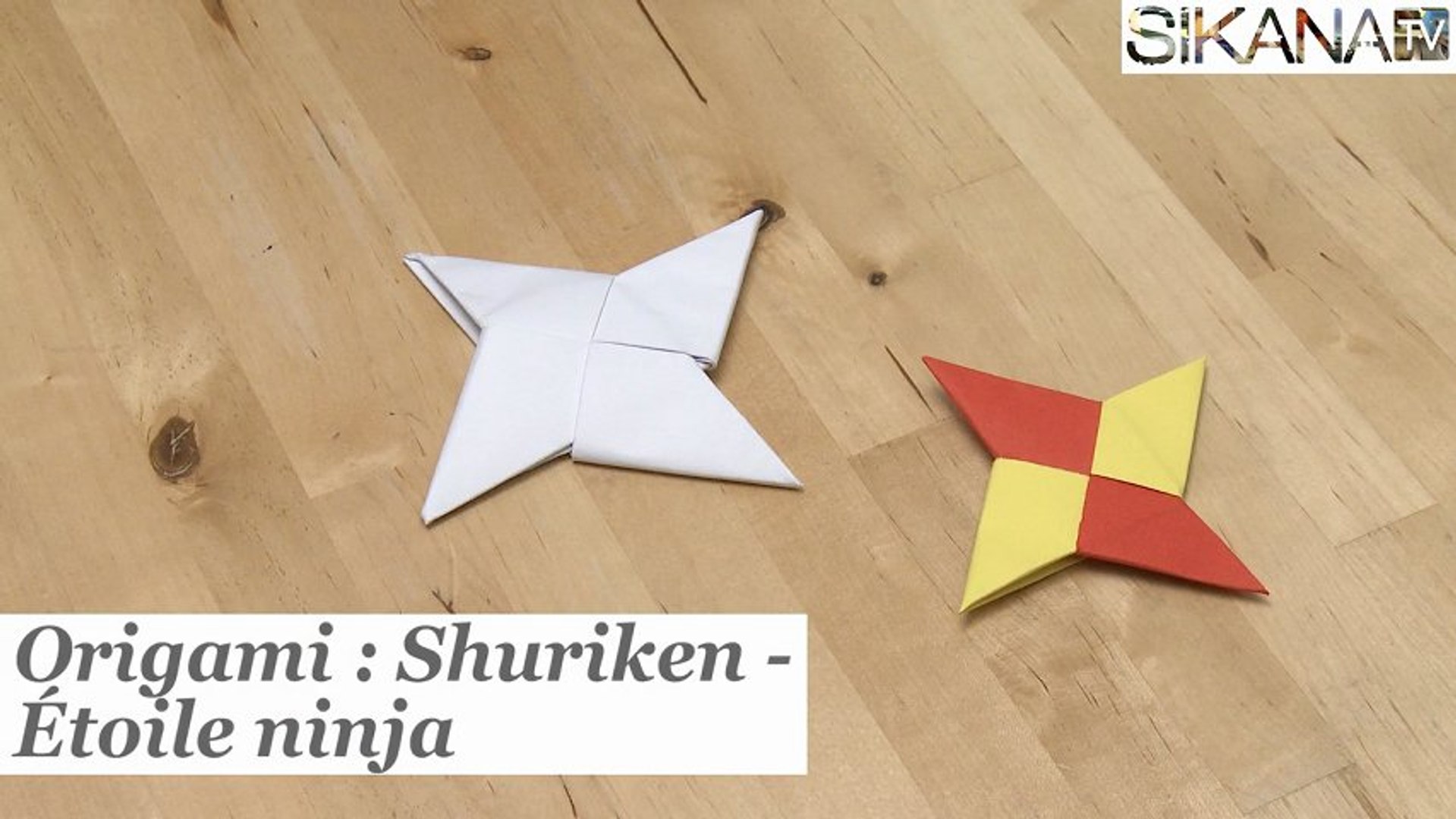 Origami : Comment faire une étoile ninja - shuriken en papier ? - HD -  Vidéo Dailymotion