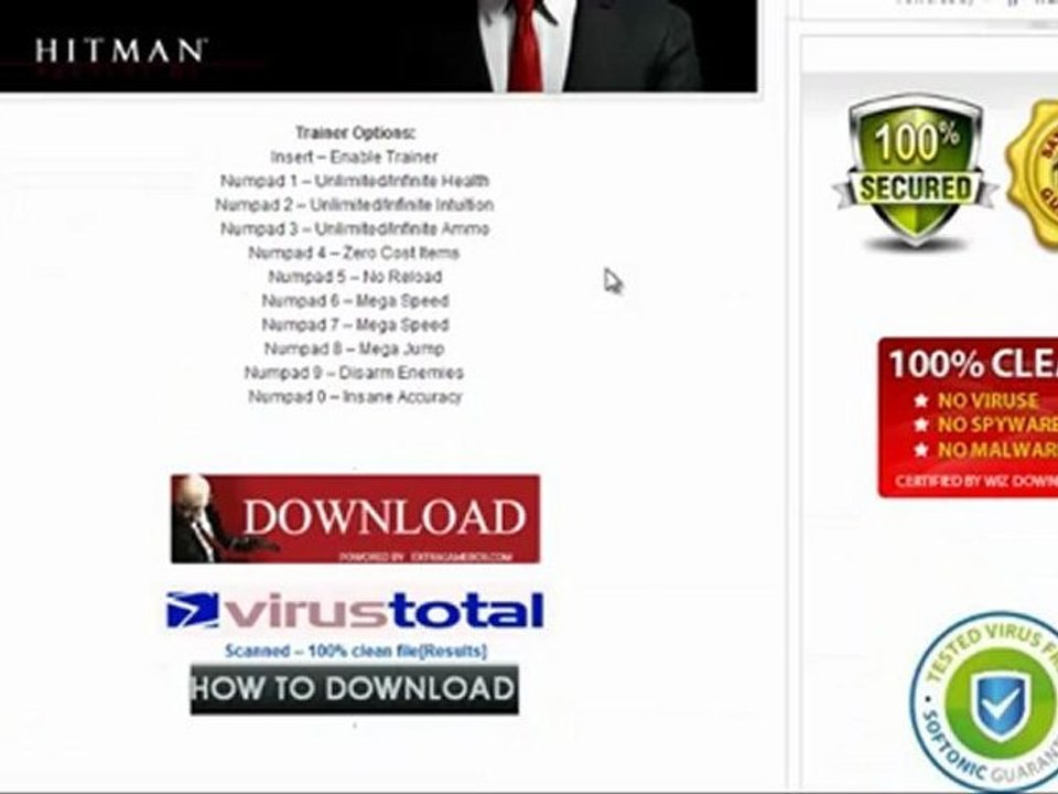 Hitman Absolution Trainer Free Download