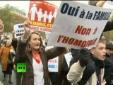 Catholics vs Femen 'naked nuns': Clashes, tear gas at Paris anti-gay marriage rally