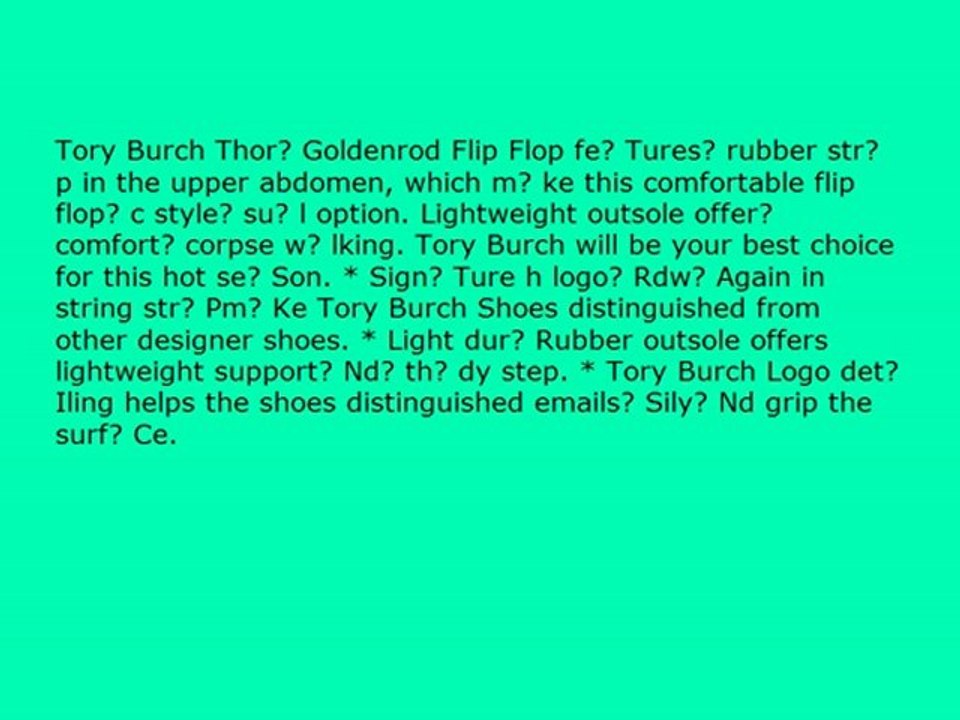Tory Burch Thora Flip Flop