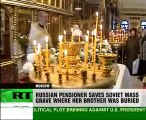 Russian pensioner builds a chapel on mass grave