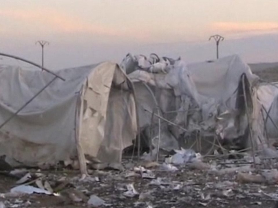 Refugee camp bombed