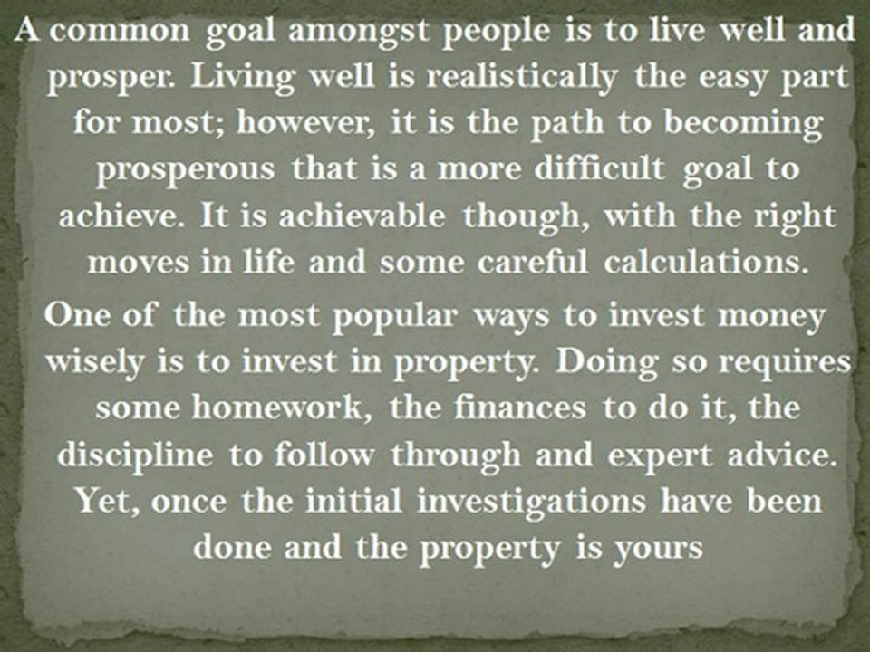 Why Investment Properties are a Wise Move