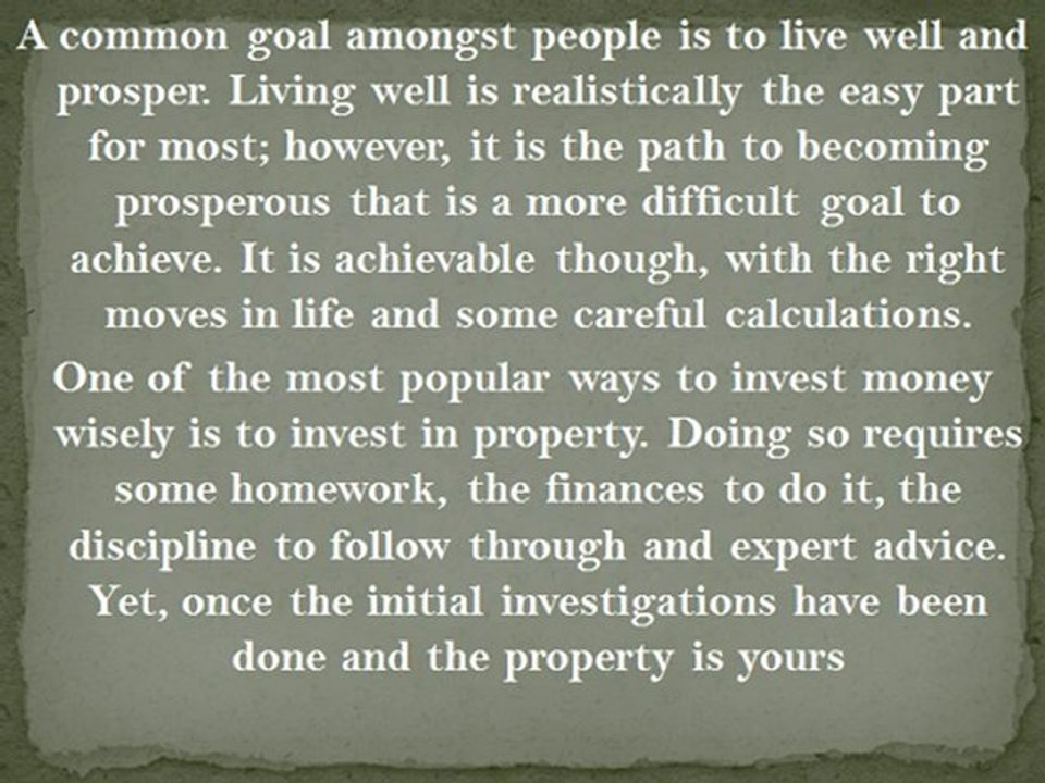 Why Investment Properties are a Wise Move